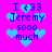 Pixelated text and hearts on a bright pink background with blue elements.
