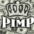 Animated contact sheet showing three frames of a buddy icon with crown symbols and text "PIMP" on camouflage background.