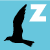 A 3x2 contact sheet of six distinct animated frames featuring various symbols and text on colored backgrounds, including a bird silhouette, rain cloud, star, crescent moon, rainbow, and the word "ZWAN".