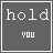 A 3x3 contact sheet of pixelated text icons with gray backgrounds and white lettering, displaying romantic phrases like "hold you" and "kiss you" across seven visible frames.