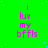 Green background with blue dots, pink text reading 'i luv my bffls' repeated in a pattern across the image