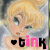 A 50x50 pixel animated buddy icon featuring a cartoon character with blonde hair and blue eyes, displaying two sequential frames where the heart symbol changes from black to pink while text remains consistent.