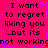 A bright pink background with black text repeating 'I want to regret liking you ...but its not working' and purple star-like patterns, displayed in a