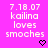 Pixelated text on bright pink background with two identical heart symbols at bottom right of each text block.