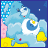 A pixelated Care Bears buddy icon featuring a light blue bear with yellow feet and red nose, holding a crescent moon with a star, next to "Care Bears" text on a light blue background.