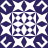 A 4x4 grid of white pixelated shapes on a dark blue background, featuring four corner arrows and a central 2x2 pattern of cross-like forms.