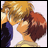 A 48x48 pixel buddy icon featuring two anime-style characters in a close pose on the left, with "Anime IM" and "COM" text on a black background to the right.
