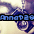 Pixelated image with blue text 'Annap26' on black bar over abstract purple and beige background.