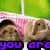 Two brown rabbits in a pink and white striped basket with green background, transitioning to two rabbits holding corn cobs on a light surface.