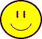 Nine yellow circular icons with black outlines arranged in a on gray background, each displaying distinct facial expressions including smiles, frowns, and crossed eyes