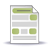 Pixelated document icon with green and gray sections, folded corner, and shadow on gray background.