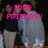 Two side-by-side pixelated images of people with pink text overlays, one reading "TRUE FRIENDS!!" and the other listing names.