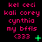 Pixelated text displays names and symbols on a black background with green animation effects.