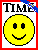 Pixelated yellow smiley face with black eyes and mouth, displayed on three vertical showing different magazine covers
