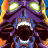A pixelated anime-style character with glowing eyes and a purple headpiece on the left, next to white text reading "Anime IM" and "COM" on a black background.