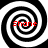 Four identical black-and-white spiral patterns arranged in a , each containing red text reading "Shane" at the center