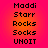 Pixelated text list on gradient background with no visible motion changes.