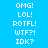 A static pixel art of blue and black displaying repeated text phrases in white block letters