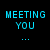Pixelated text in cyan, magenta, and yellow on black background reads 'MEETING YOU WAS FATE BEING FRIENDS', 'WAS CHOICE', 'FALLING IN LOVE', 'WAS OUT OF MY CONTROL' with ellipses.