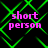 Green neon pattern with pink text reading 'short person' on black background, no visible animation changes