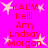 A static image with a bright pink background displays repeated text and star symbols in red and white.