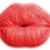 A static close-up of red lips with a dark center, rendered in pixelated style against a white background.