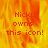 Animated icon with fiery orange-yellow background and red text reading "Nicky owns this icon!" in three lines.