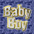 Pixelated static image with stylized text 'Babu Bubu' in yellow and brown tones against a blue background.
