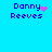 Blue background with blue pixelated text 'Danny Reeves' and pink pixelated symbols changing across four views.
