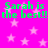 Bright pink background with scattered light pink stars and repeated green text reading "Sarah is the best!!" in two horizontal