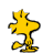 A 48x48 pixel animated contact sheet showing two frames of a yellow cartoon bird character on the left and green text logo on the right against gray background.