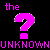 Static pixel art icon featuring bright pink text and a question mark on black background, with visible dithering and anti-aliasing effects.