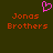 Pixelated icon with dark green background, orange text "Jonas Brothers" in two lines, and a pink heart symbol above the text.
