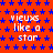 Red background with blue stars and repeated white text 'views like a star' in a pattern