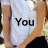 Animated contact sheet showing sequential frames of a person in a white striped shirt and black shorts with text changing across frames to form the phrase "You are the reason I smile".