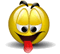Yellow pumpkin-shaped emoji with black eyebrows, white eyes, and red tongue sticking out; multiple variations of facial expressions