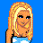 Pixelated character with blonde hair and blue cloud-patterned top against solid blue background, text reads "How Can My Head Thinkin About YOU??" on left.