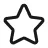 Black pixelated star outline on white background with no internal details or text.