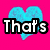 Pixelated icon with four distinct sections: pink background with blue heart and 'That's' text, green-tinted sunglasses with 'how' text, purple penguin with cyan stripe, and red bicycle with 'ROLL' text.