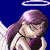Animated contact sheet of a pixel-art angel character with purple hair and white wings, displayed across 23 frames on a blue background with repeated text overlays.