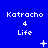 Blue background with repeated white text "Katracho 4 Life" and small animated symbols including plus signs, stars, dots, and ellipses.