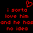Red pixelated text on black background with a red heart symbol above the left side of the text.