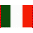 Pixelated icon displays Italian flag, text 'Alix is an', and 'italian Chica!!!!!' with 'Mode of IconFun.com' in multicolor on black background.