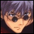Pixelated anime-style character with purple hair and dark glasses on left, text "AnimeIM" and "com" on right against black background.