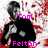 A pixelated image of a person in black clothing with pink text reading "Tom Felton Is Really Hott" over a red and white patterned background.