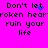 Pixelated text on bright pink background with blue pixel clusters animating over 'Don't let' in four repeated