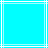 Solid cyan background with white and light blue lines forming a border