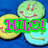 six distinct buddy icons with colorful text and symbols on varied backgrounds