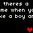 Black background with white pixelated text repeating 'theres a me when yme when ye a boy are a boy ar' and three red pixelated hearts in different positions.