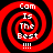 Four identical red and black spiral patterns with white text reading 'Cam Is The Best !!!!' arranged in a on a solid red background